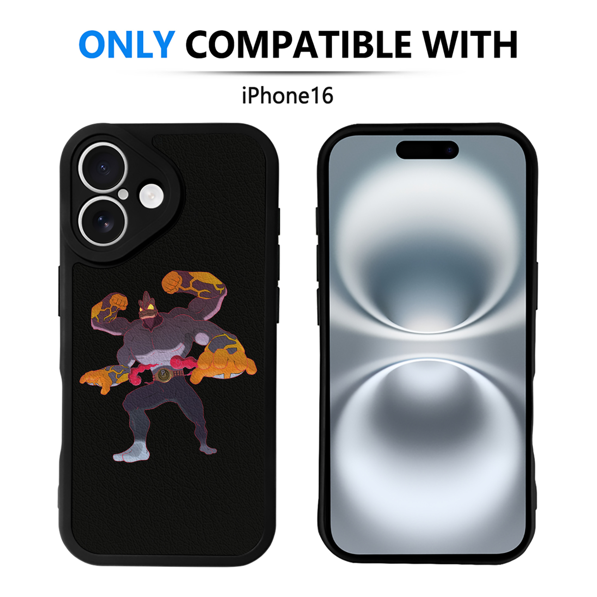 （画像用） ポケットモンスター Pokémon 【iPhone 16シリーズ対応】シリコンスマホケース（レザー調） 材質：シリコン
